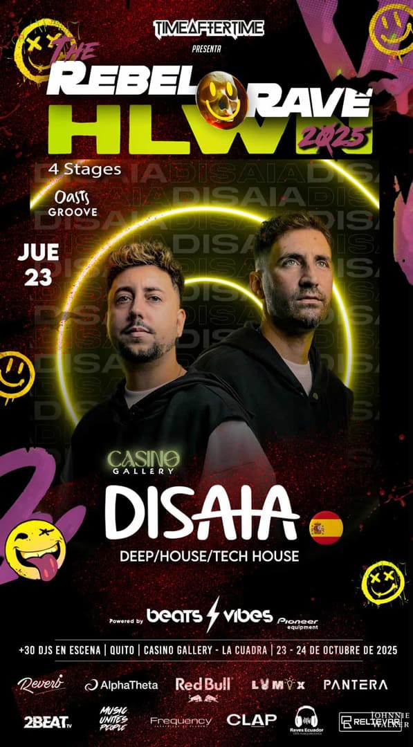 Reb Rave REBEL RAVE 2025 Showcase 30 djs 2 días de música electrónica